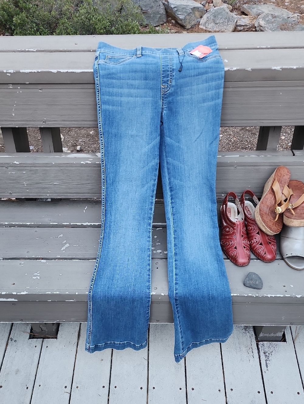 SPANX Light Blue Flare Jeans